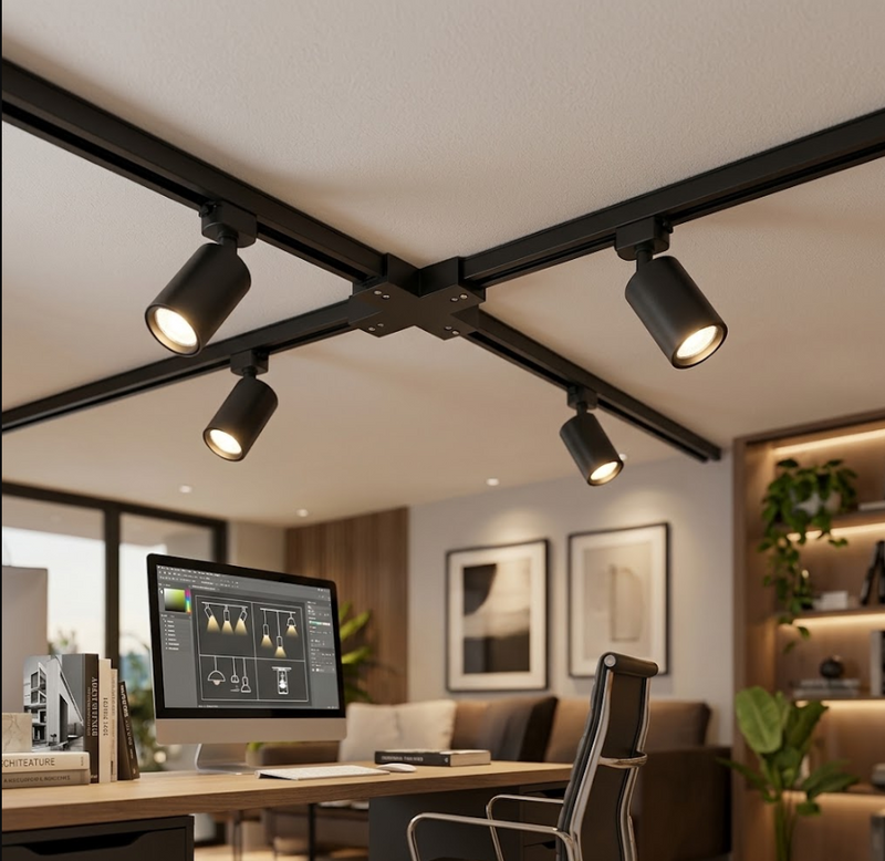 4 WayTrack Line Connector - Black.