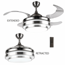 Smart LED ceiling fan with Foldable Blades-Extended/Retracted-Mr Smart Lighting Company.
