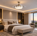 Smart LED ceiling fan with Foldable Blades-Modern Bedroom-Mr Smart Lighting Company.