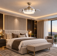 Smart LED ceiling fan with Foldable Blades-Modern Bedroom-Mr Smart Lighting Company.