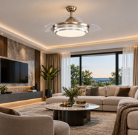 Smart LED ceiling fan with Foldable Blades-Modern living room/lounge-Mr Smart Lighting Company.