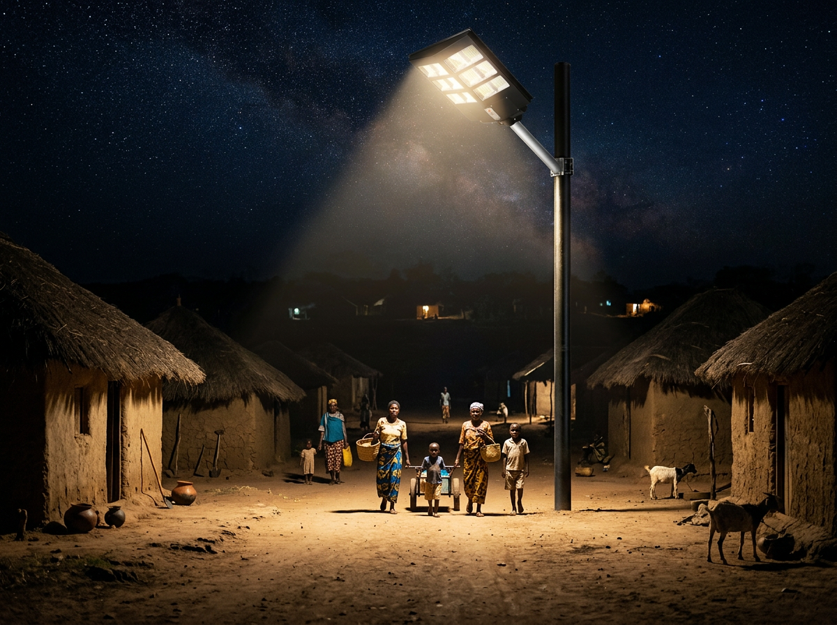 Alpha View-600w Solar Street Light-IP65-6500K-(12 Months Warranty).