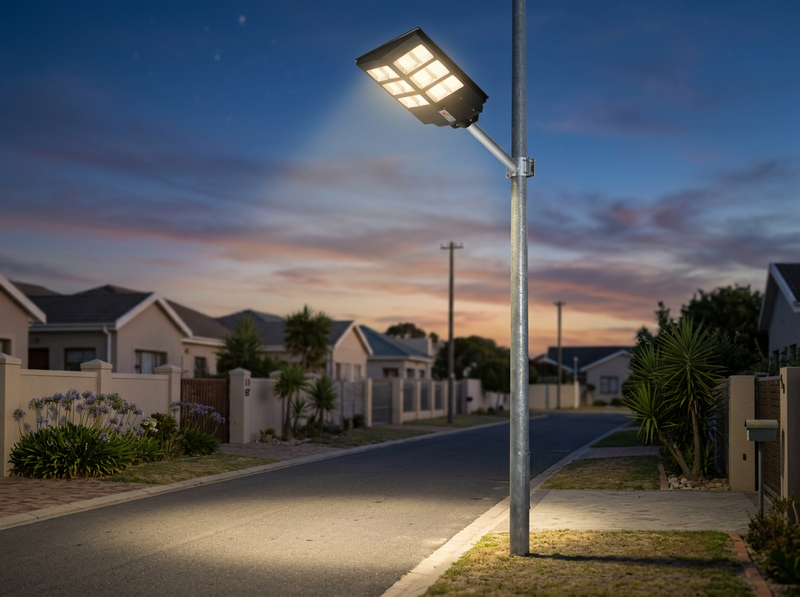 Alpha View-600w Solar Street Light-IP65-6500K-(12 Months Warranty).