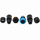 T85 Cable Connector Waterproof 2-Way Black-IP68-Front View-Mr Smart Lighting Company.