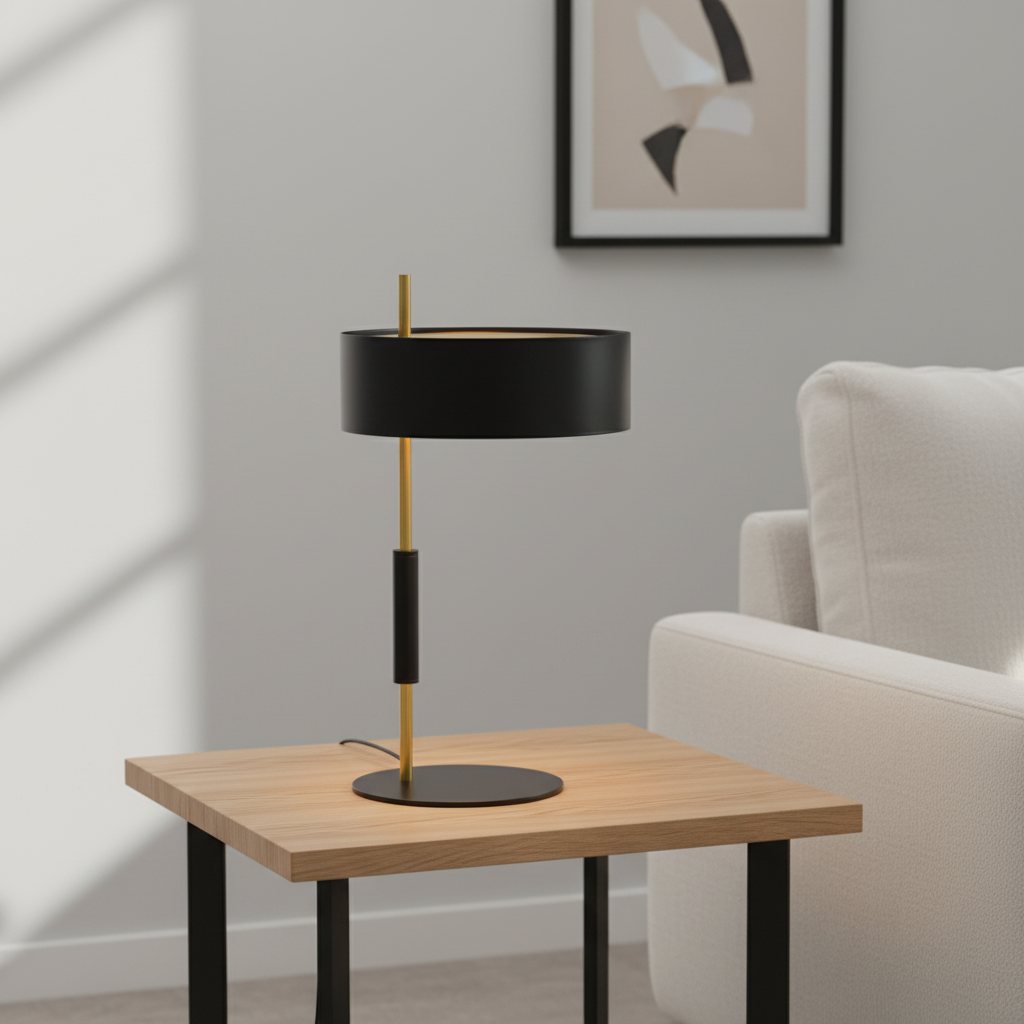 TABLE LAMP-TL104 BK/GD