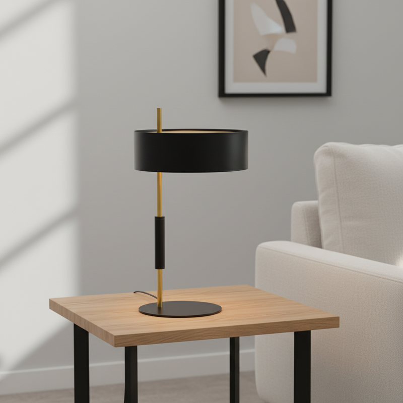 TABLE LAMP-TL104 BK/GD