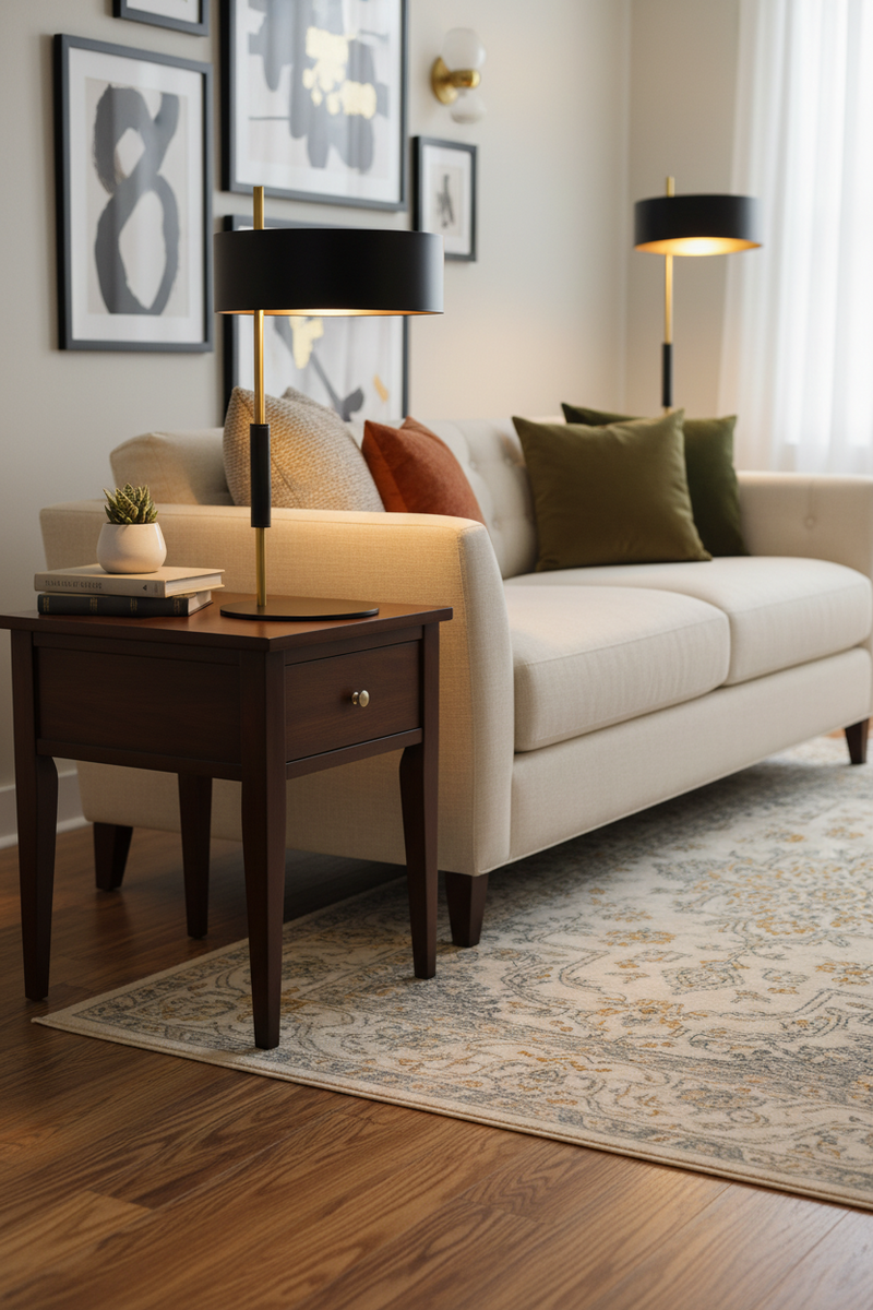 TABLE LAMP-TL104 BK/GD