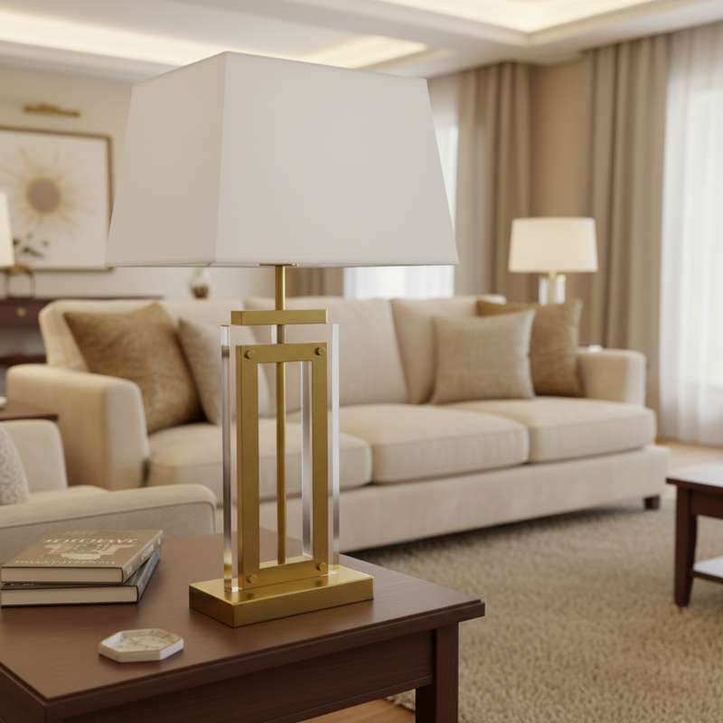 TABLE LAMP-TL691 BEIGE