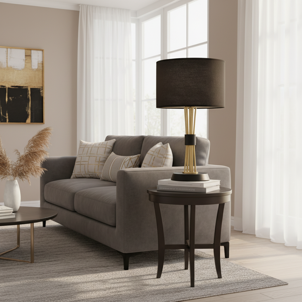 TABLE LAMP-TL692 BLACK