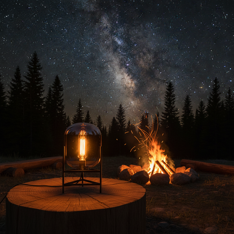 TABLE LAMP-TL818 SMOKE