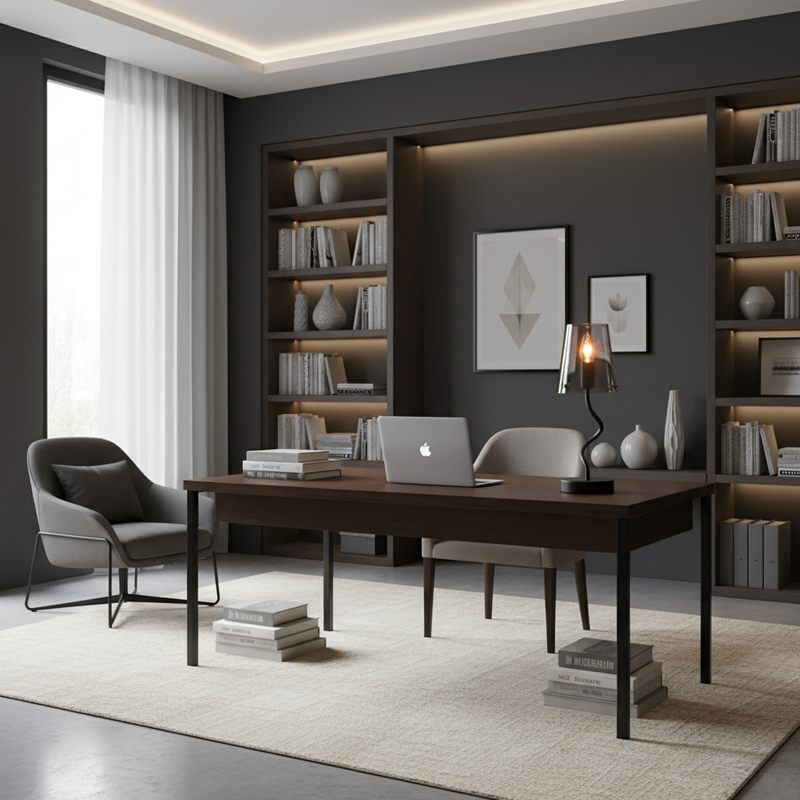 TABLE LAMP-TL823 MATT BLACK