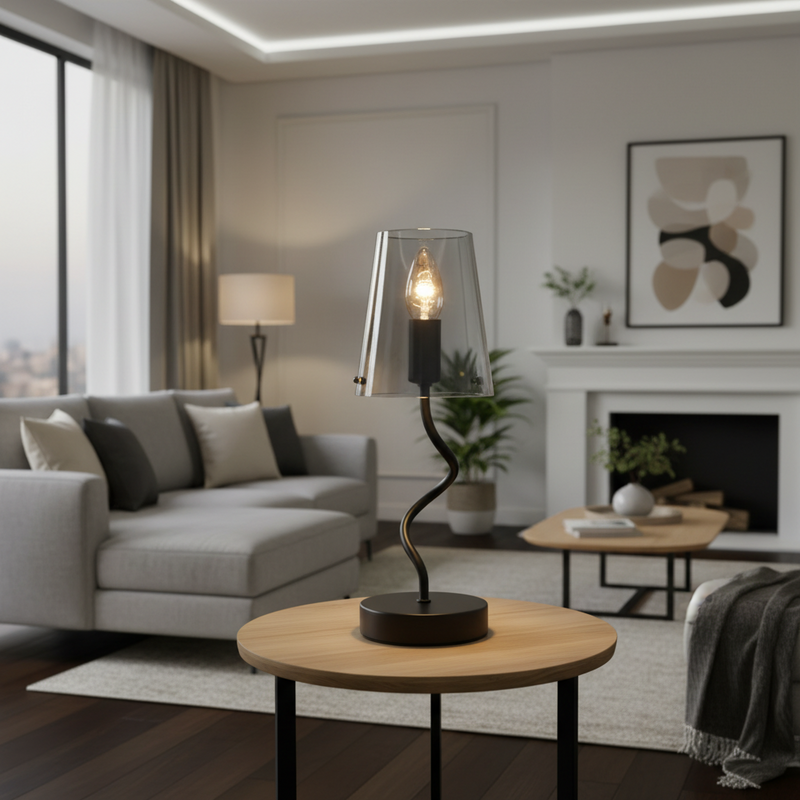 TABLE LAMP-TL823 MATT BLACK