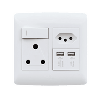USB/EURO/SINGLE SOCKET - White.