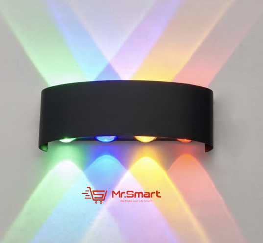 Indoor / Outdoor RGB Wall Lamp 4+4 Multicolor Black - Mr.Smart SA's Best Online Shopping Store