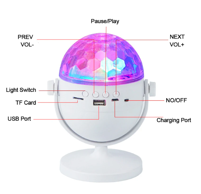 Rechargeable Disco Light & Bluetooth Speaker. - Mr.Smart SA's Best Online Shopping Store