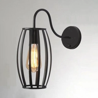 Retro Industrial Oval Cage Wall lamp DL6144 GD.