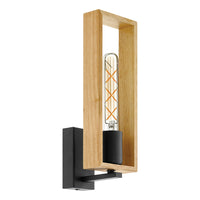 Eurolux Littleton 1 LT Wall Light Black/Brown-W582