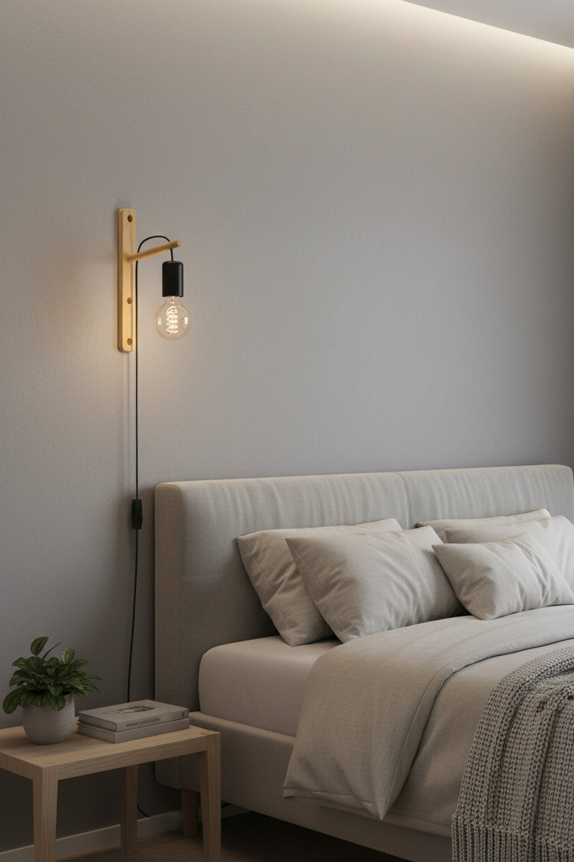 Eurolux Pockley Wall Light Black/Brown-W671