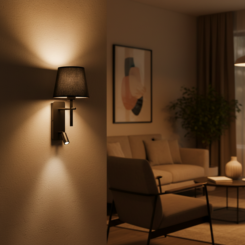 METAL WALL LAMP-WB278 BLACK