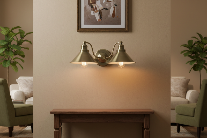 WALL LAMP-WB397/2 ANTIQUE