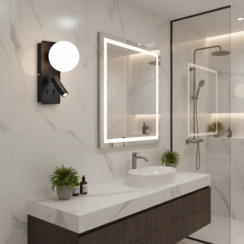 WALL LAMP-WB400/2 BLACK
