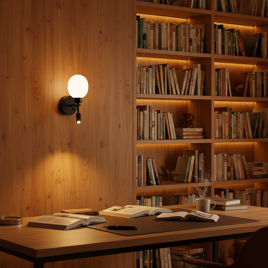 METAL WALL LAMP-WB403/2 BLACK
