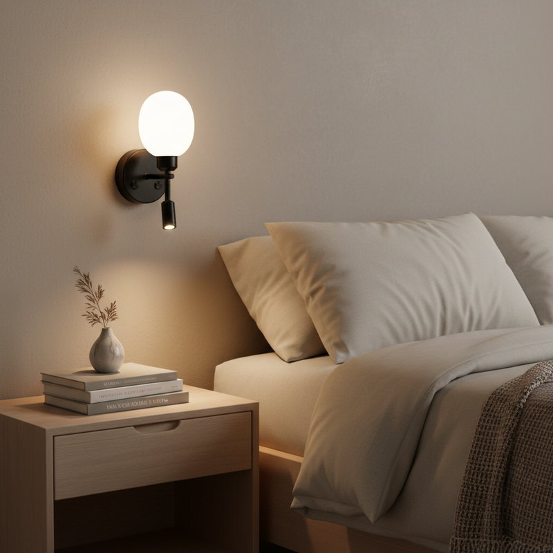 METAL WALL LAMP-WB403/2 BLACK