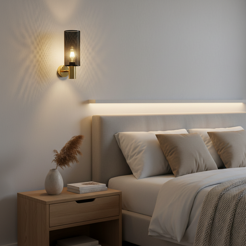 WALL LIGHT-WB415/1 BK/GD
