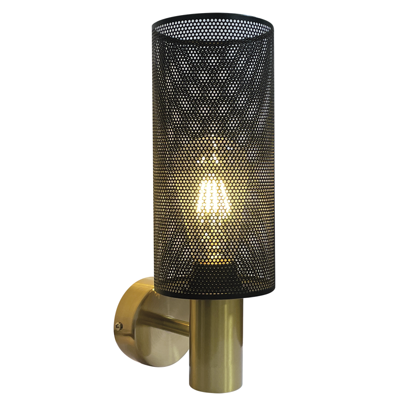 WALL LIGHT-WB415/1 BK/GD