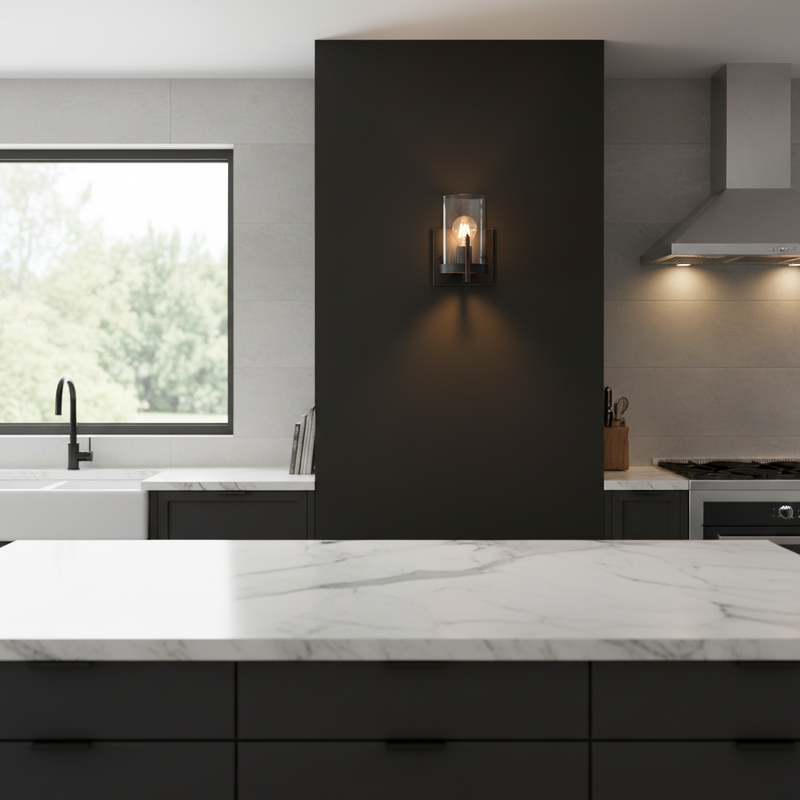 WALL LAMP-WB804/1 BLACK GOLD