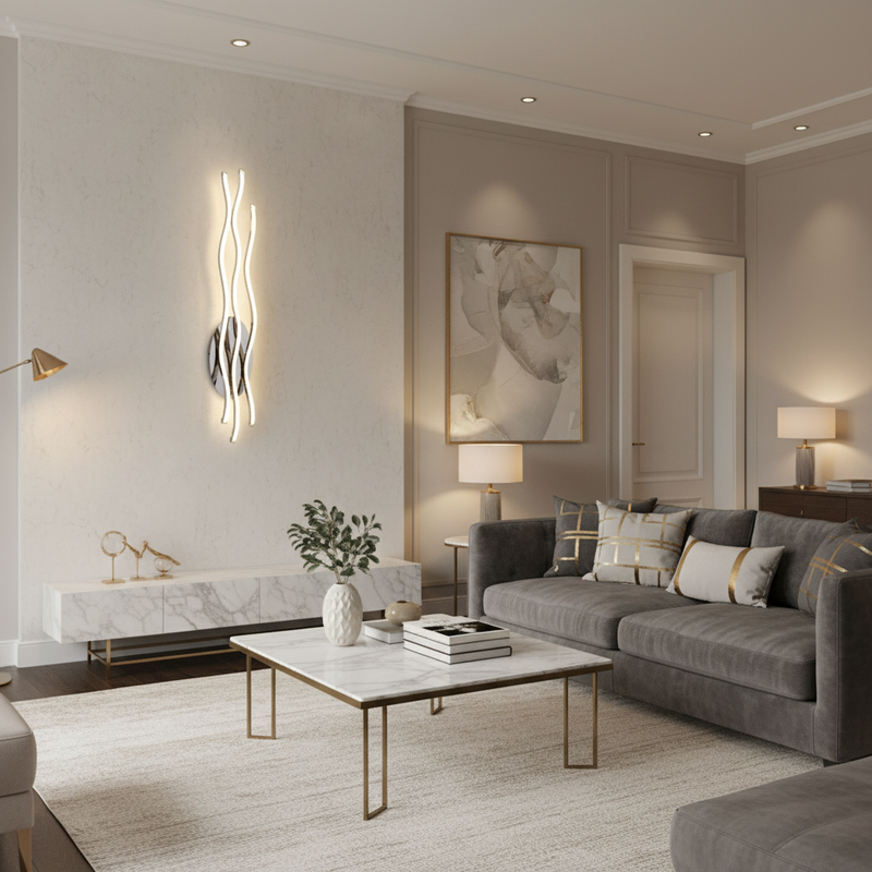 WALL LAMP-WB9008 CHROME