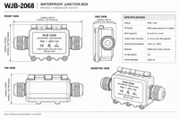 Waterproof Junction Box-WJB-2068-IP68-400V/32A-Mr Smart Lighting Company