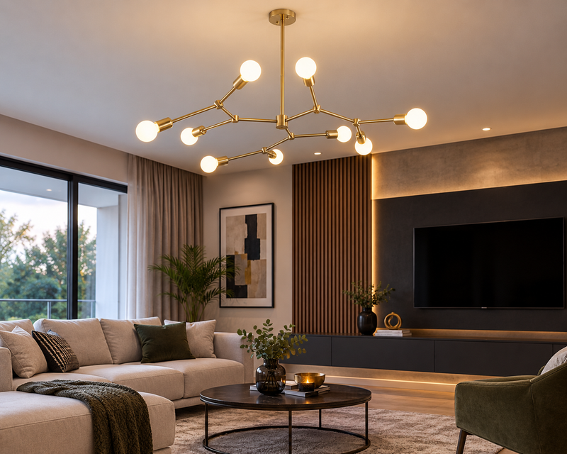Brightstar-CH512/9 BRONZE Chandelier.