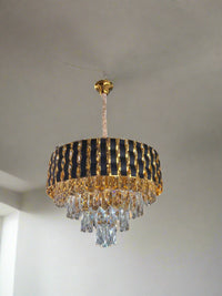 Vintage style LED crystal pendant light BQ-FL646.