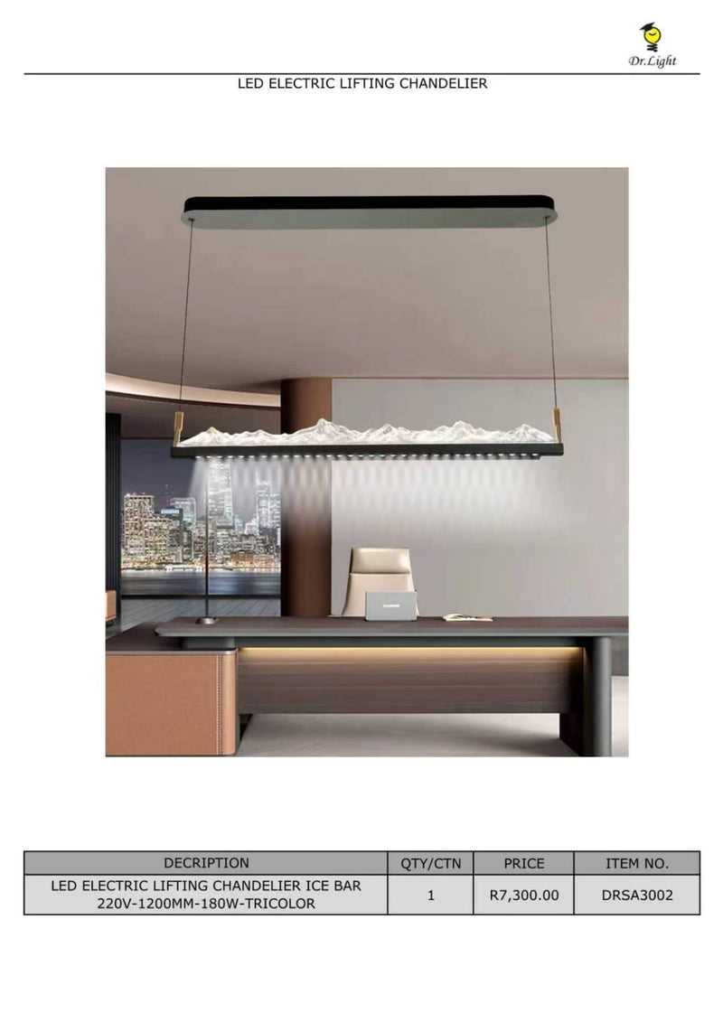 LED CHANDELIER 220V-1000MM-160W-TRICOLOR-DRSA 2132.