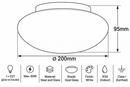 Eurolux Ella Bathroom Ceiling Light –IP20, White.