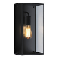 Modern Industrial Wall lamp with rectangular glass DL6140BK.