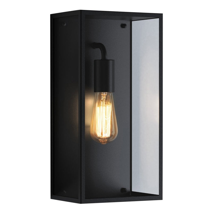 Modern Industrial Wall lamp with rectangular glass DL6140BK.