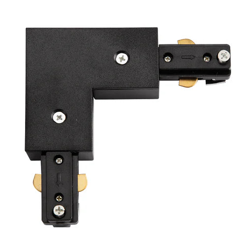 L Shape Track Line Connector - Black.