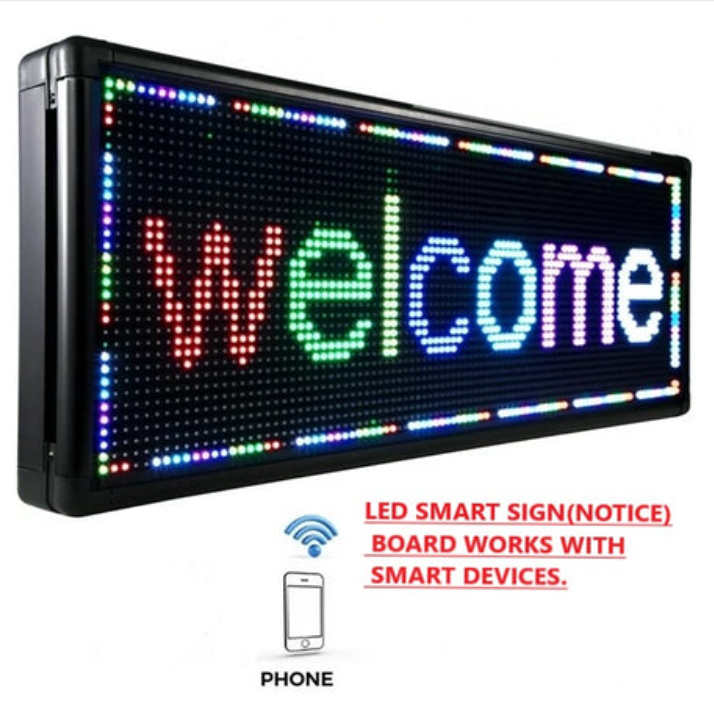 Smart RGB/Multicolor LED Panel Notice Board (message board). - Mr.Smart SA's Best Online Shopping Store