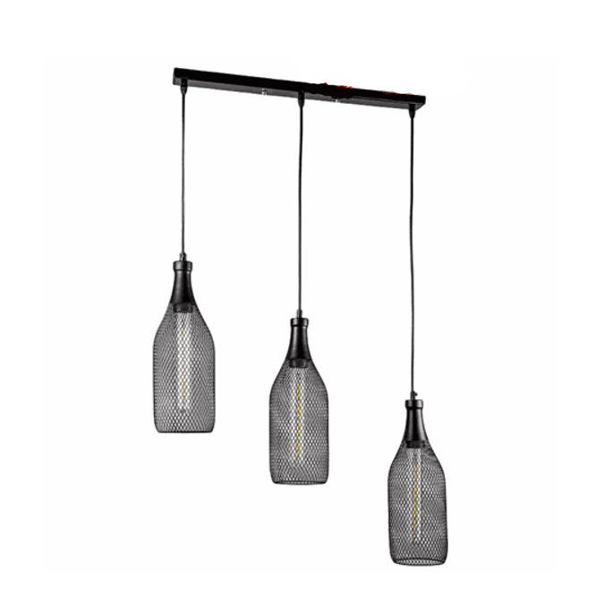 Metal Mesh Bottle Style Chandelier Light - Row of 03. Mr.Smart SA's Best Online Shopping Store.