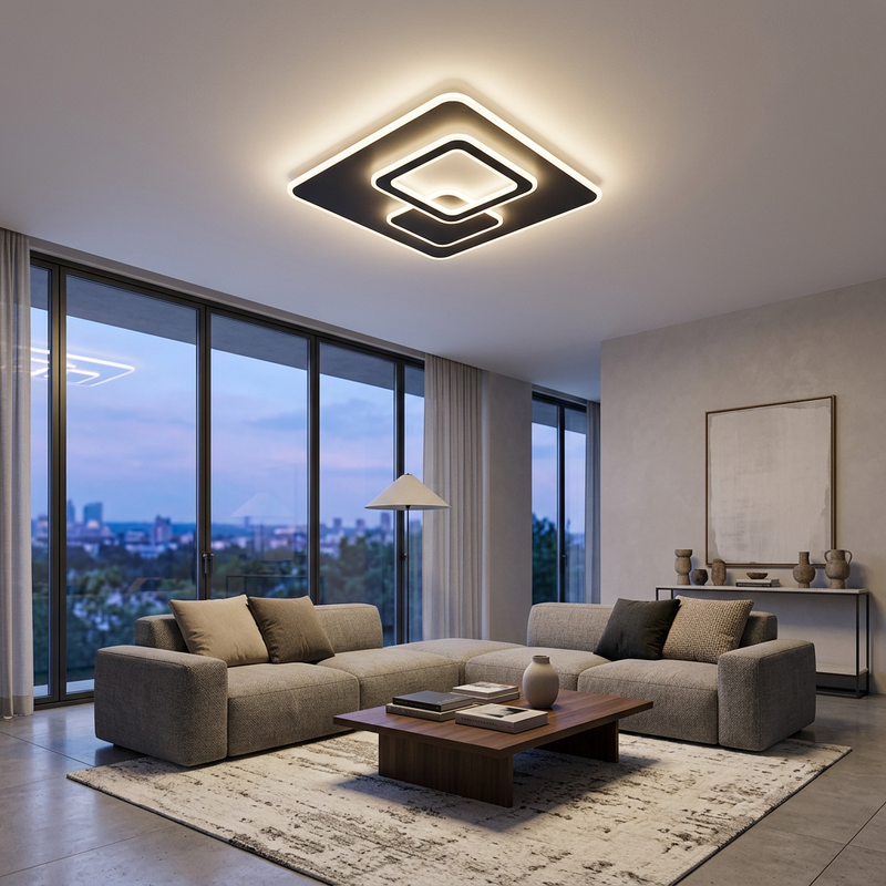 Color Changing Modern Acrylic LED Ceiling Light - Square-CE017.