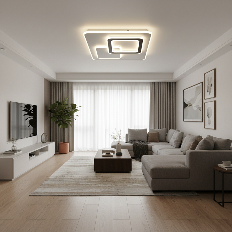 Color Changing Modern Acrylic LED Ceiling Light - Square-CE017.
