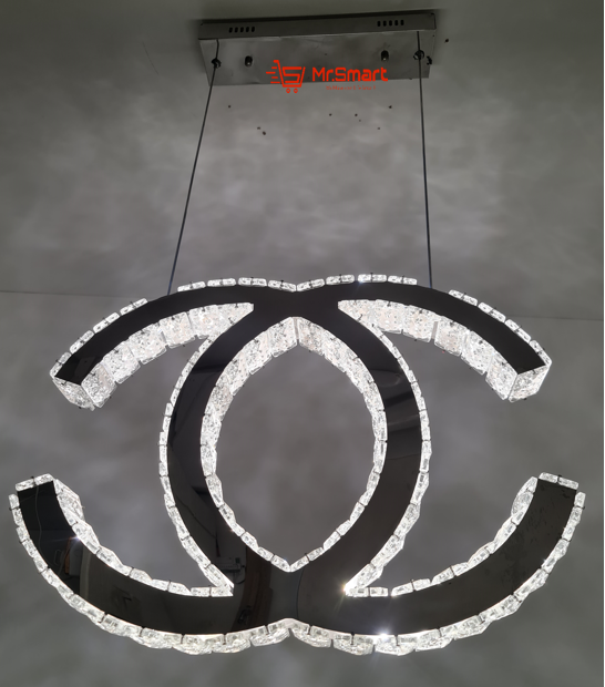 CHANEL Logo Luxury Crystal Hanging LED Pendant Light with Remote. - Mr.Smart SA's Best Online Shopping Store