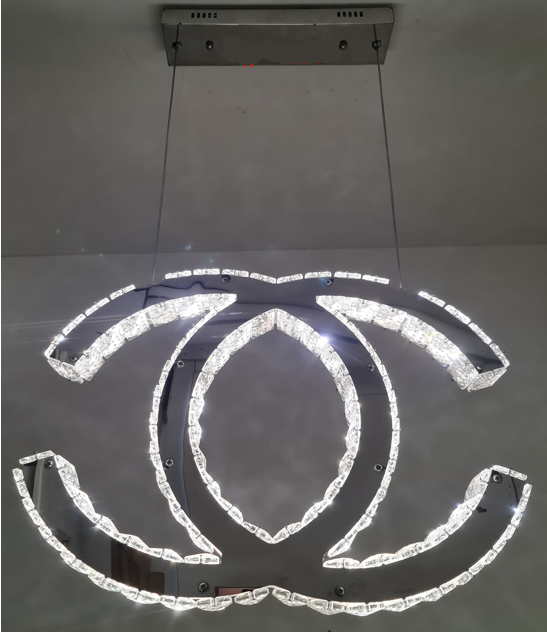 CHANEL Logo Luxury Crystal Hanging LED Pendant Light with Remote. - Mr.Smart SA's Best Online Shopping Store