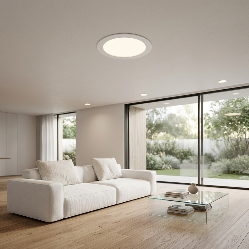 28W LED Round Downlight/Panel light-IP20-6500K.