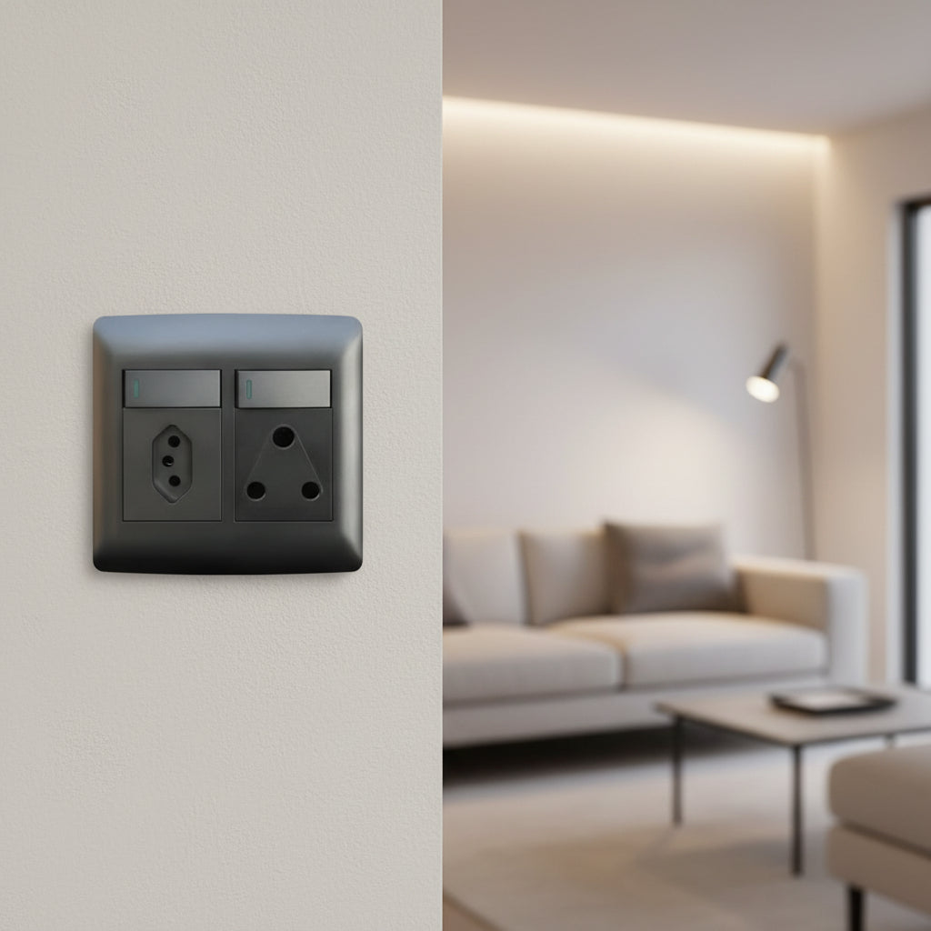 SA/Euro single Socket - Black.