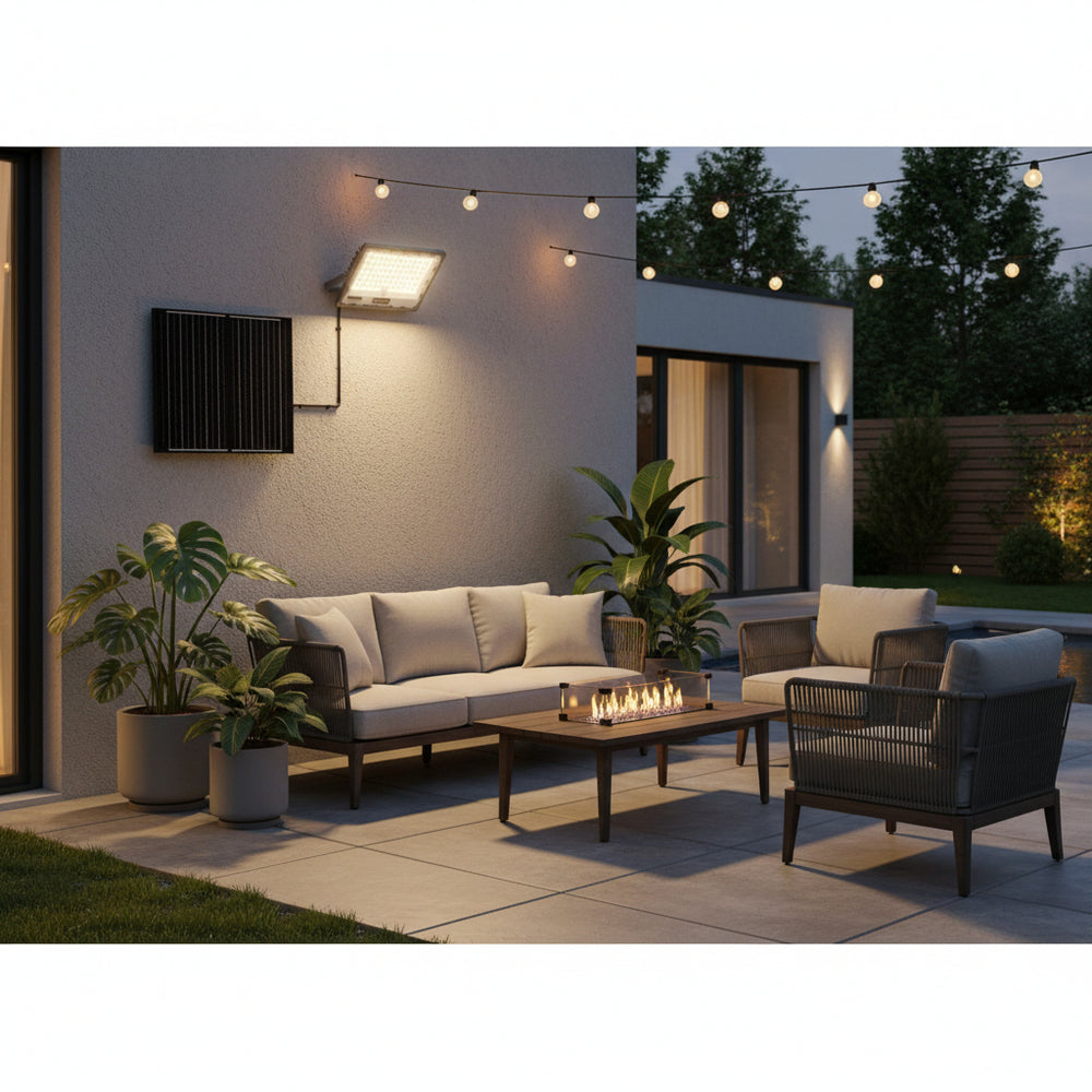 Eurolux Led Flood Light With Solar Panel -FS323