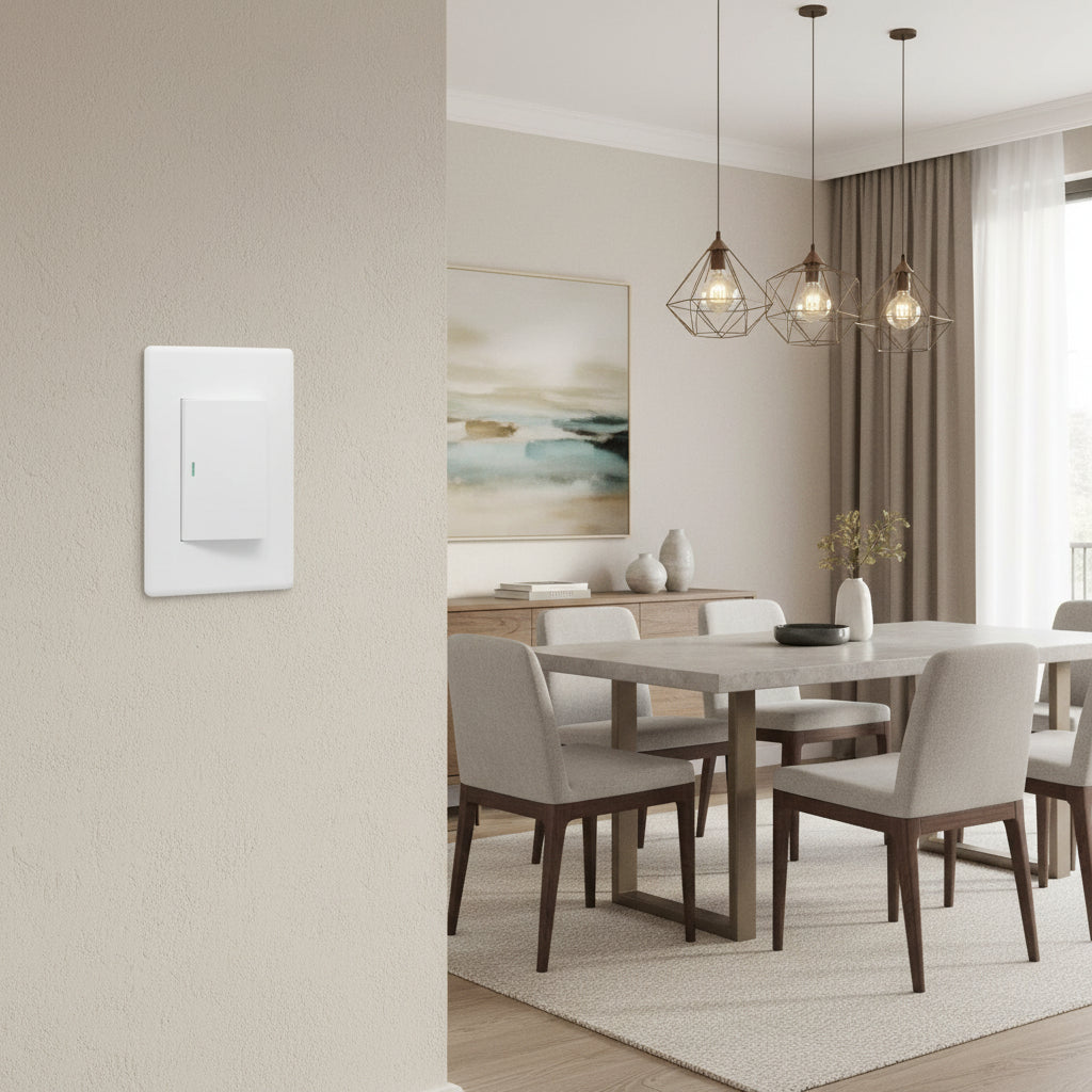 1 Lever 1 way switch - White.