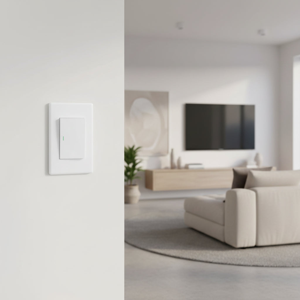 1 Lever 1 way switch - White.